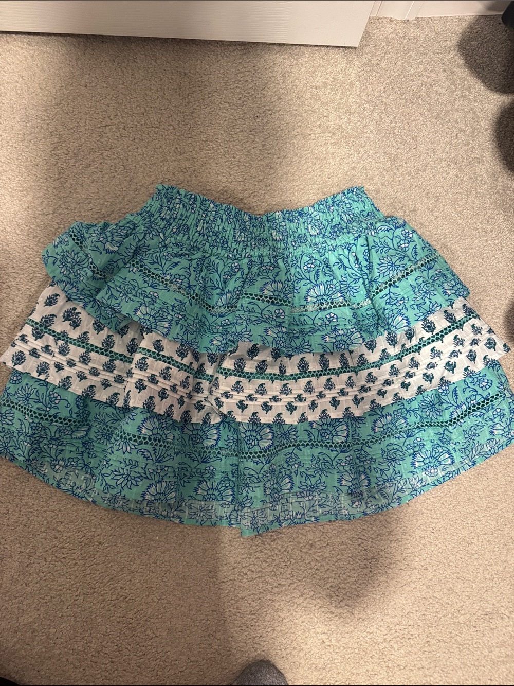 Roller Rabbit for Target Blue Floral Tiered Cotton Skirt